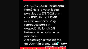 Fact Check: Parlamentul României NU a interzis reproducerea porcilor și hrănirea lor cu resturi de mâncare