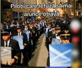 Fact Check: Piloți care protestează NU țin postere cu „chemtrails"