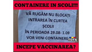 Fact Check: Containers In Romanian Schoolyard NOT Meant For Vaccinating Children