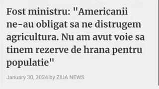 Fact Check: Ex-Agriculture Minister Did NOT Say US Forced Romania To Destroy That Sector, Thus Preventing It From Maintaining Food Reserves