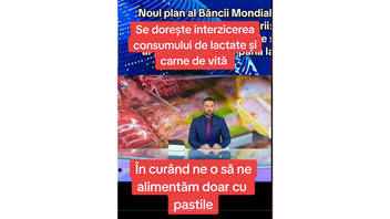 Fact Check: Banca Mondială NU interzice românilor consumul de vită și de lactate 