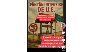 Fact Check: Uniunea Europeană NU interzice folosirea fântânilor din gospodării și NU dă amenzi în caz de nesupunere