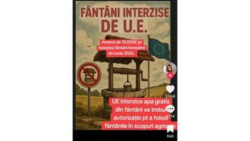 Fact Check: Uniunea Europeană NU interzice folosirea fântânilor din gospodării și NU dă amenzi în caz de nesupunere
